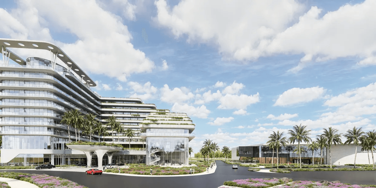 Architectural rendering of the Kissimmee convention center hotel development