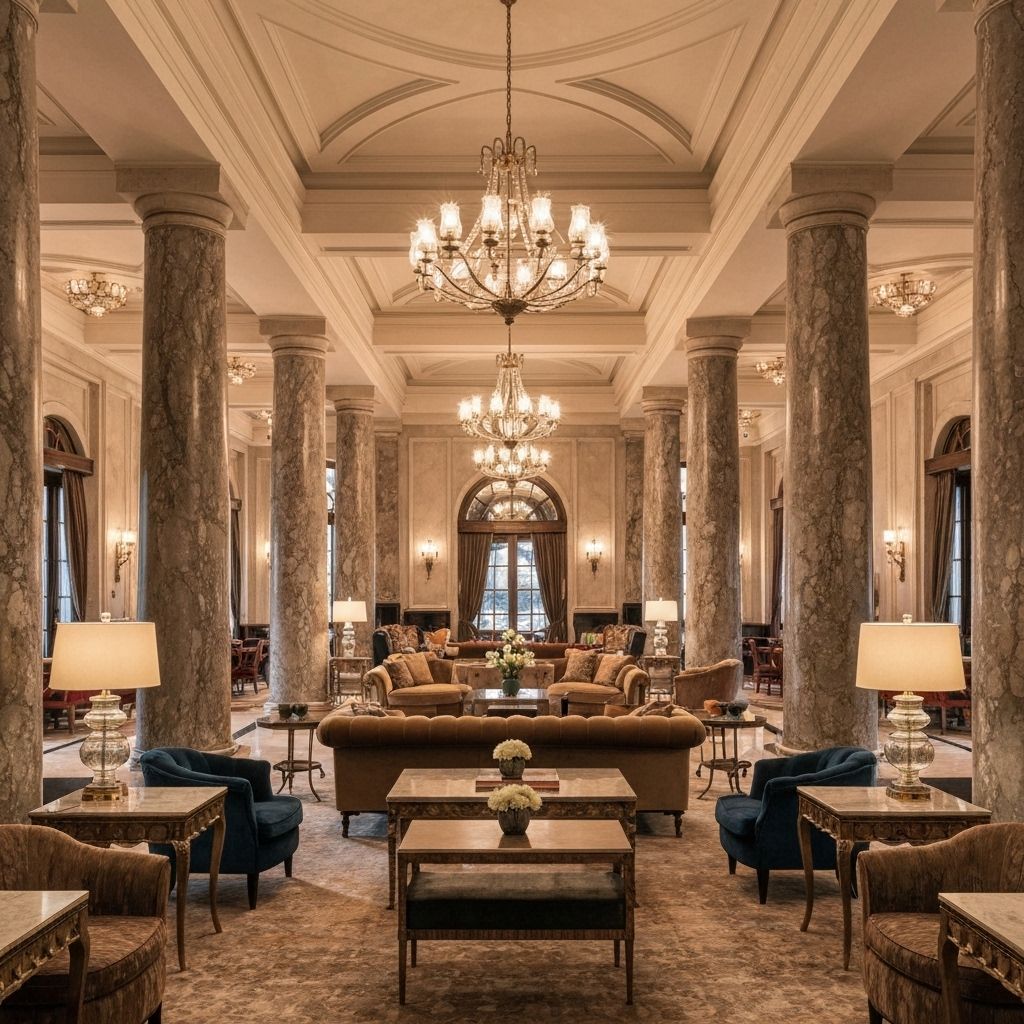 Luxury hotel dining and hospitality